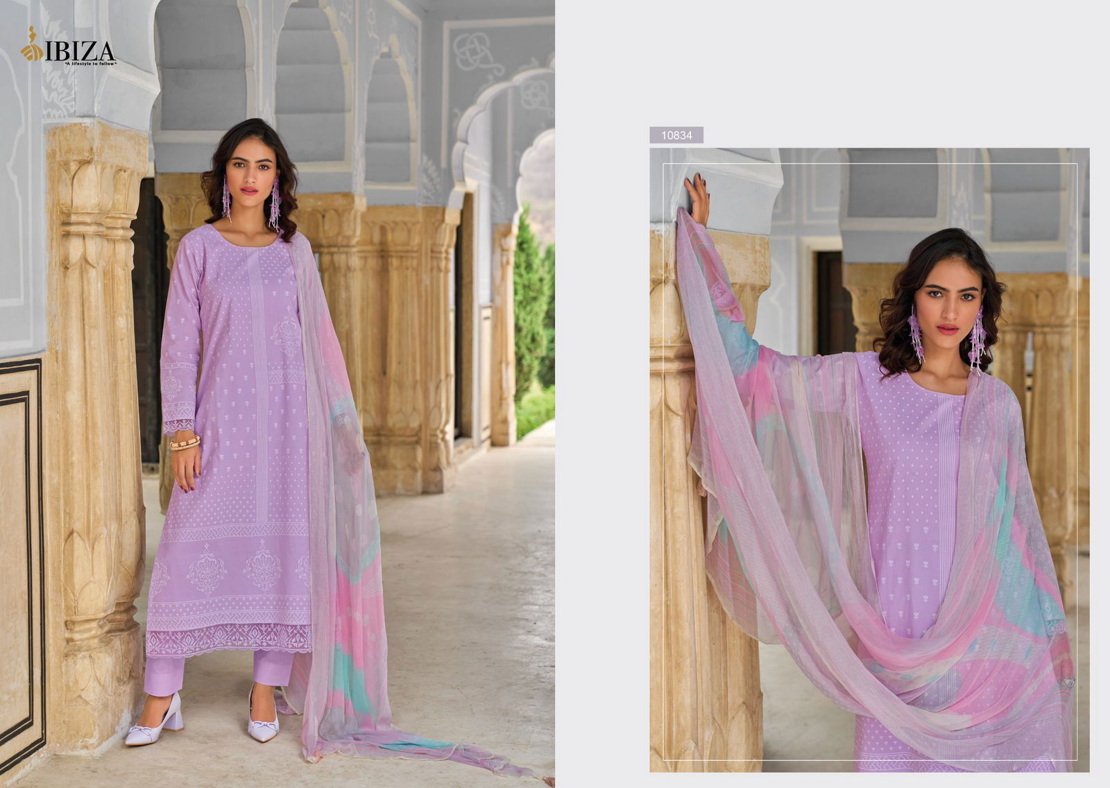Armani By Ibiza Digital Printed Embroidery Lawn Cotton Salwar Kameez Wholesale Clothing Suppliers In India